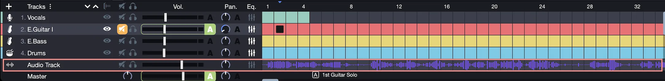 Audio track in Global View