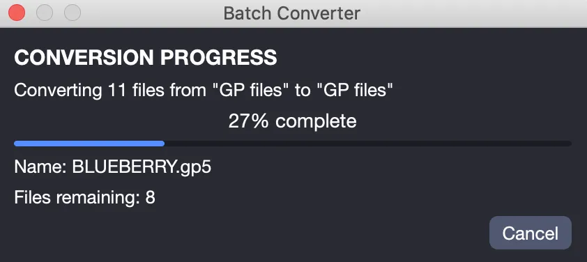 Conversion in progress