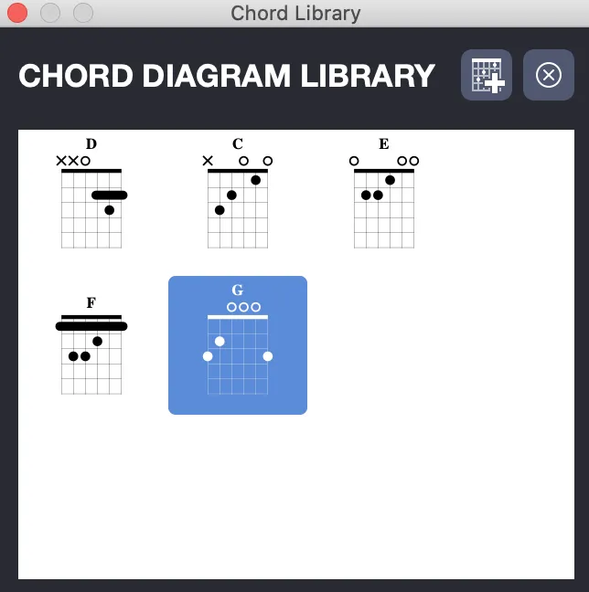 Track chord library