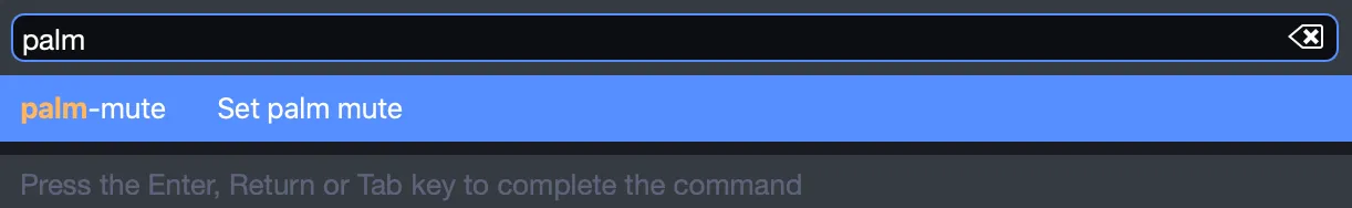 Set Palm Mute selection