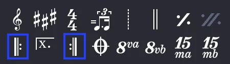 Repeat Signs Icons