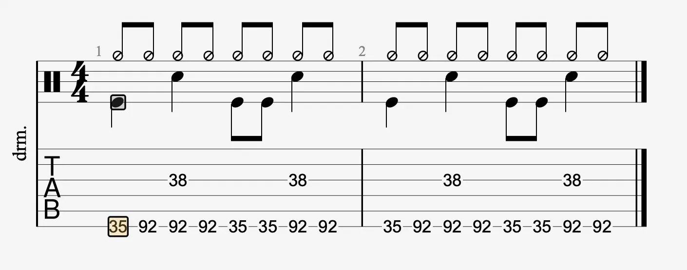 Drum Tablature