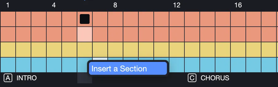 Adding a Section in the Global View