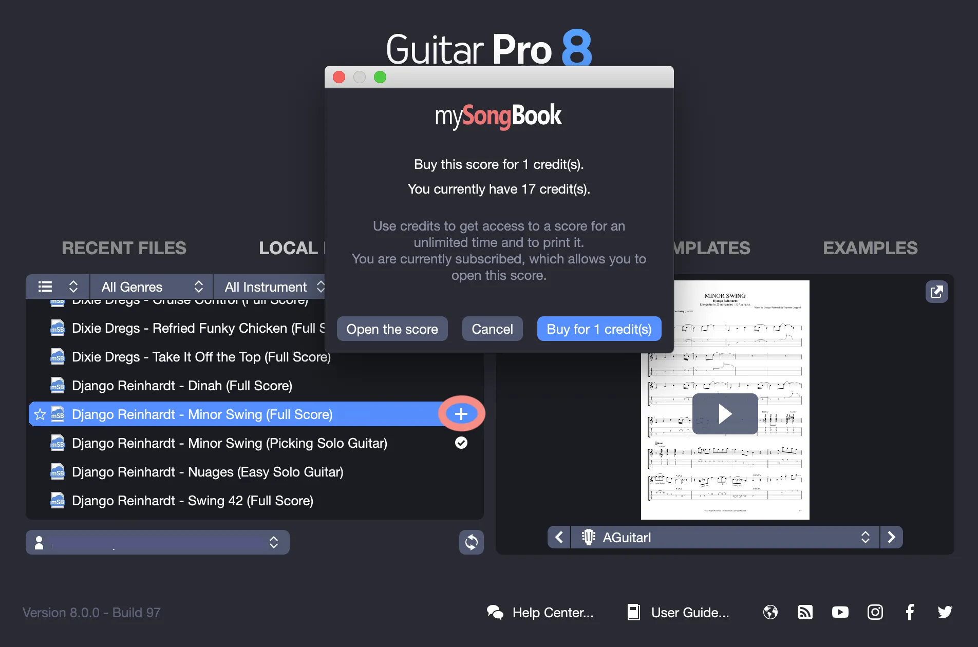 mySongBook purchase option