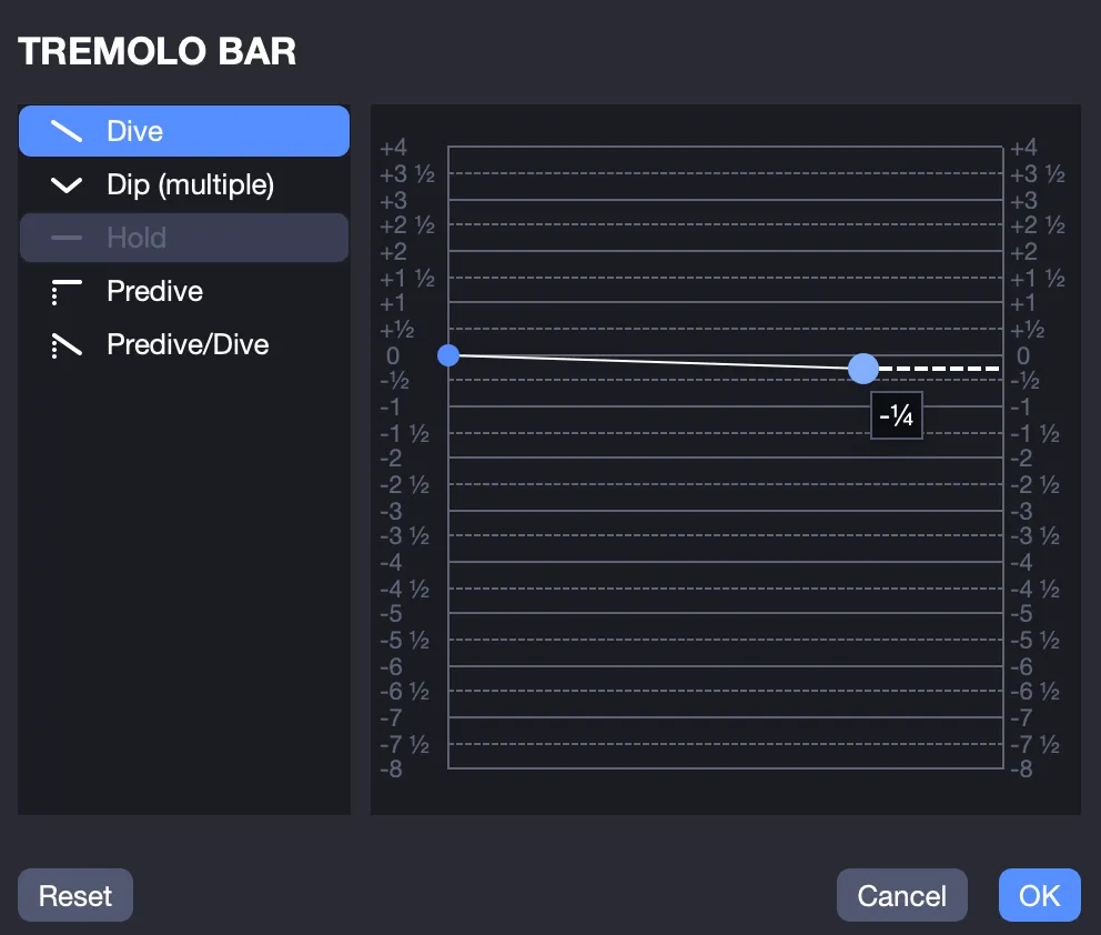 Quarter tone tremolo