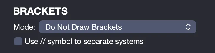 Brackets section