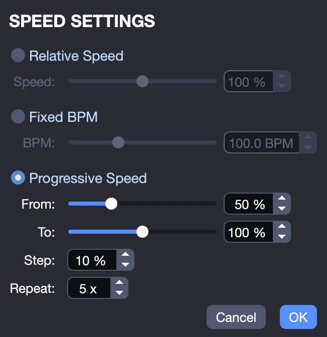 Velocidad Progresiva
