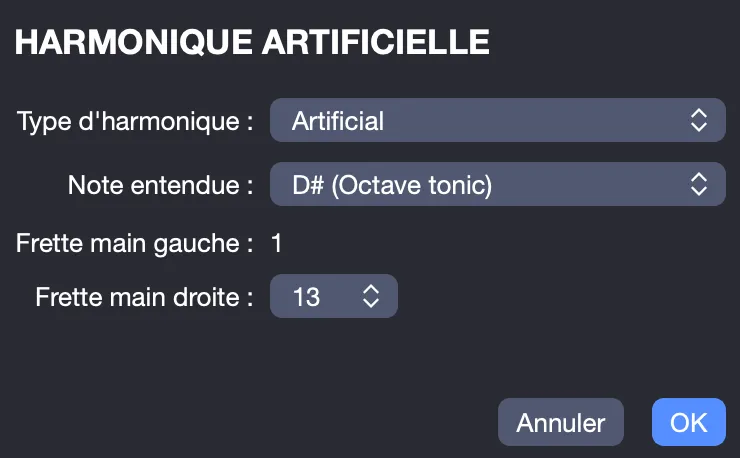 Fenêtre harmonique artificielle