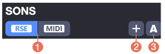 En-tête des réglages audio
