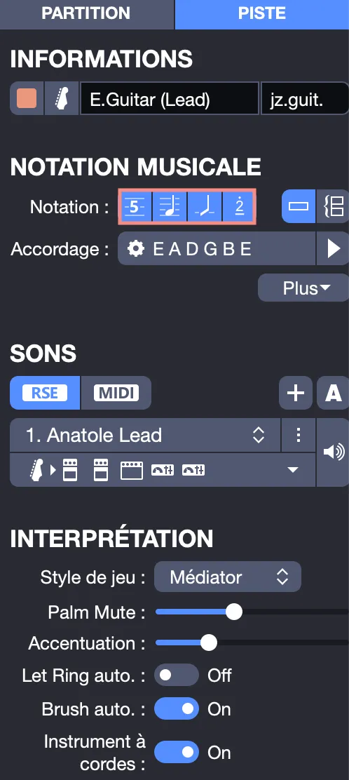 Accès notation chiffrée Jianpu