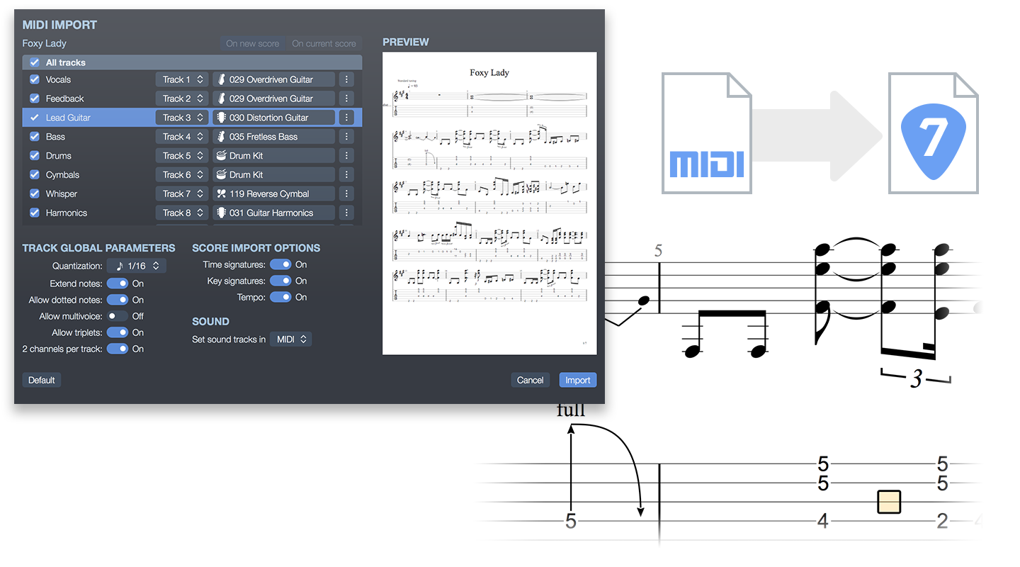 guitar pro 7.5 midi