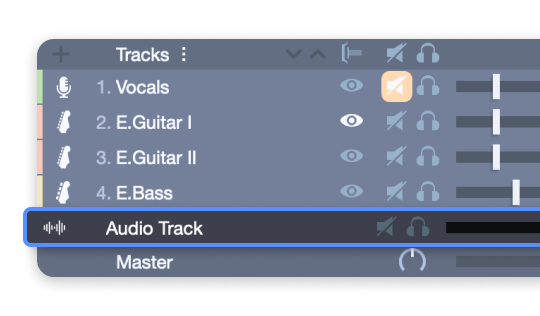 Adding an audio track to your project