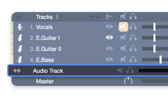 Ajout d’une piste audio à votre projet