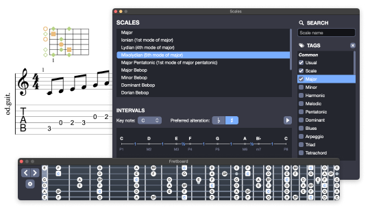 Take advantage of the chord and scale tools