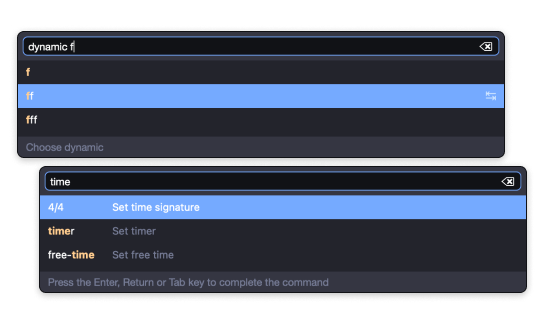 Des dizaines de commandes disponibles