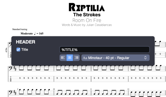 Paramétrez tous les éléments de la partition