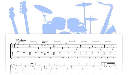 Create tablatures with many instruments